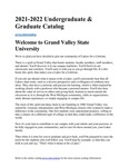 GVSU Undergraduate and Graduate Catalog, 2021-2022