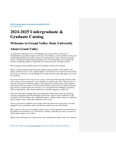 GVSU Undergraduate and Graduate Catalog, 2024-2025